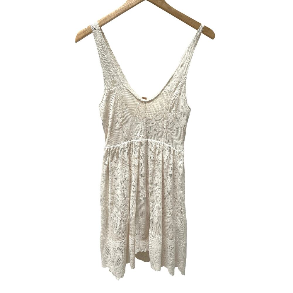 FREE PEOPLE Ivory Lace Shimmering Dress 2 NWT